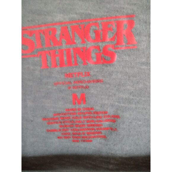 Stranger Things Netflix Gray Long Sleeve T-Shirt Sz M - Picture 3 of 3